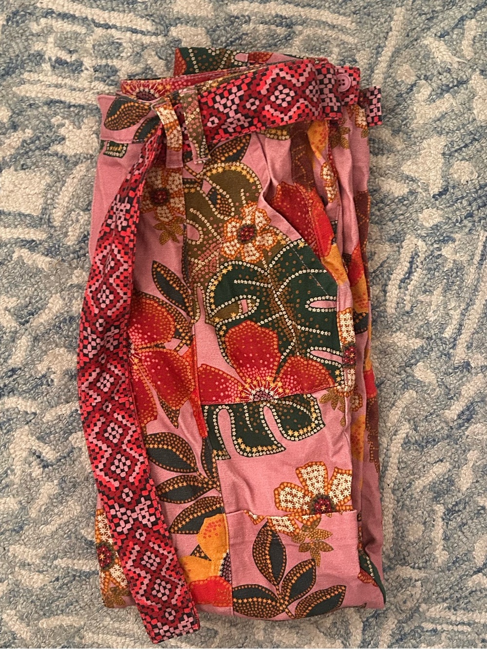 FARM RIO Anthropologie Esperanza Floral Tie-Waist pants - Picture 3 of 5